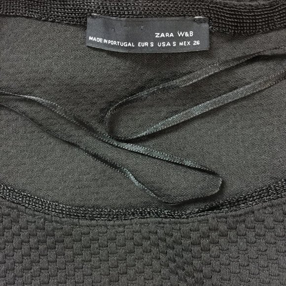 Zara W&B S Textured Blouse Top 3/4 Bell Sleeves - Picture 10 of 10